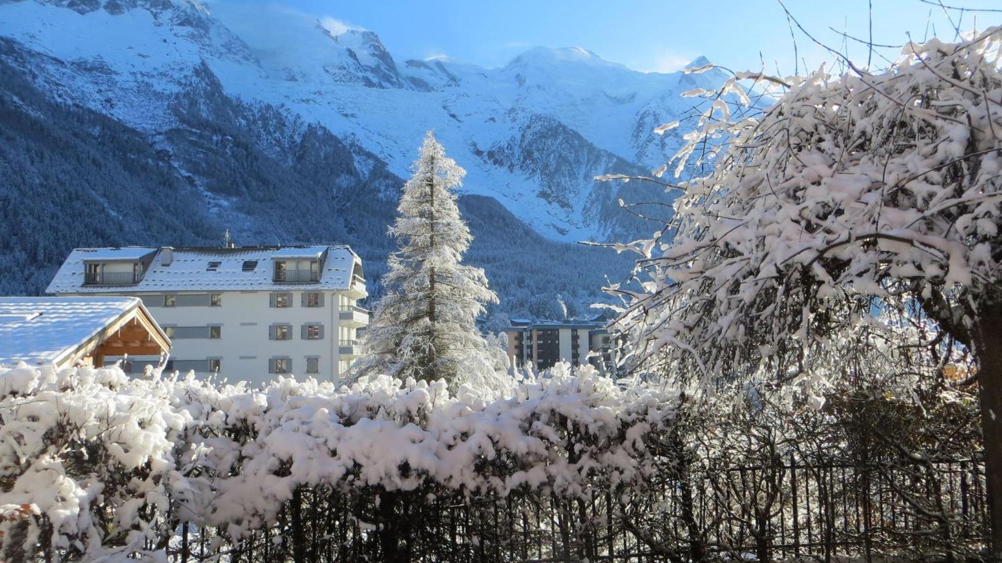 Les Alpins - Centre De Chamonix - Renove Avec Jardin Et Vue Imprenable Sur Le Montblanc 아파트 외부 사진