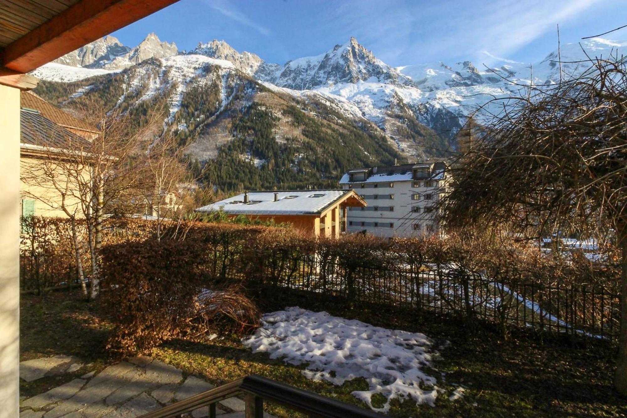 Les Alpins - Centre De Chamonix - Renove Avec Jardin Et Vue Imprenable Sur Le Montblanc 아파트 외부 사진